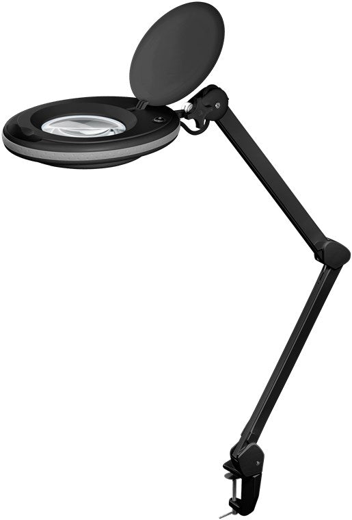 LED clamp magnifying lamp, 8 W, black