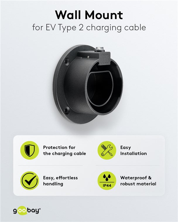 Wandhalterung für Typ-2-Ladekabel Elektrofahrzeug