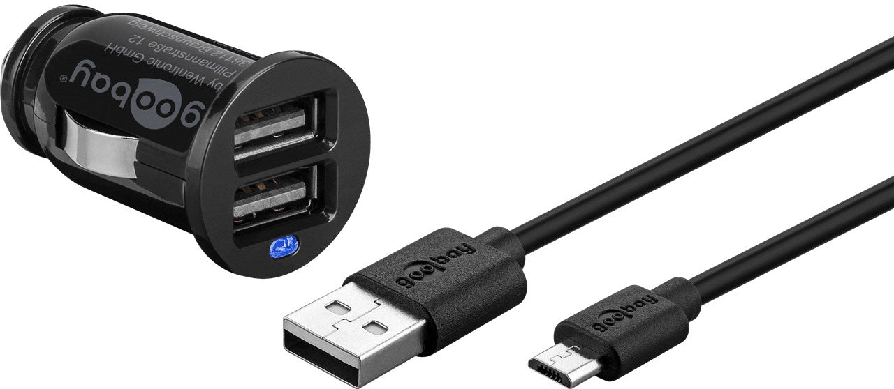 Micro USB car charging kit (12W)