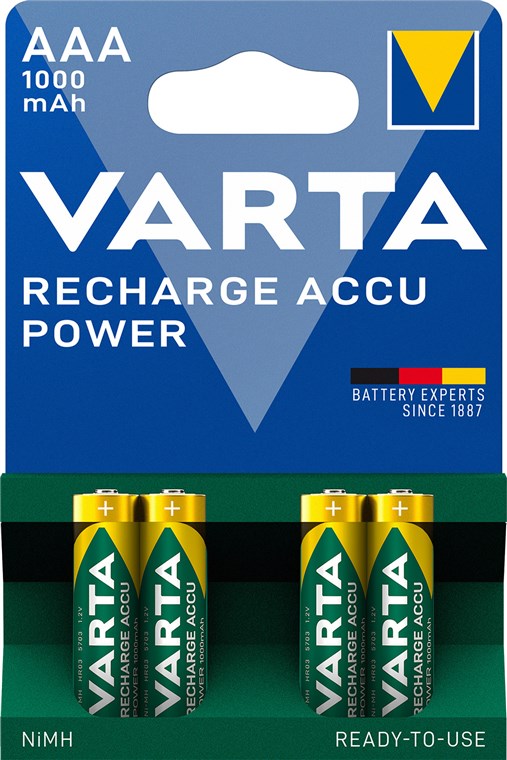 AAA (Micro)/HR03 (5703) battery - 1000 mAh, 4 pcs. blister