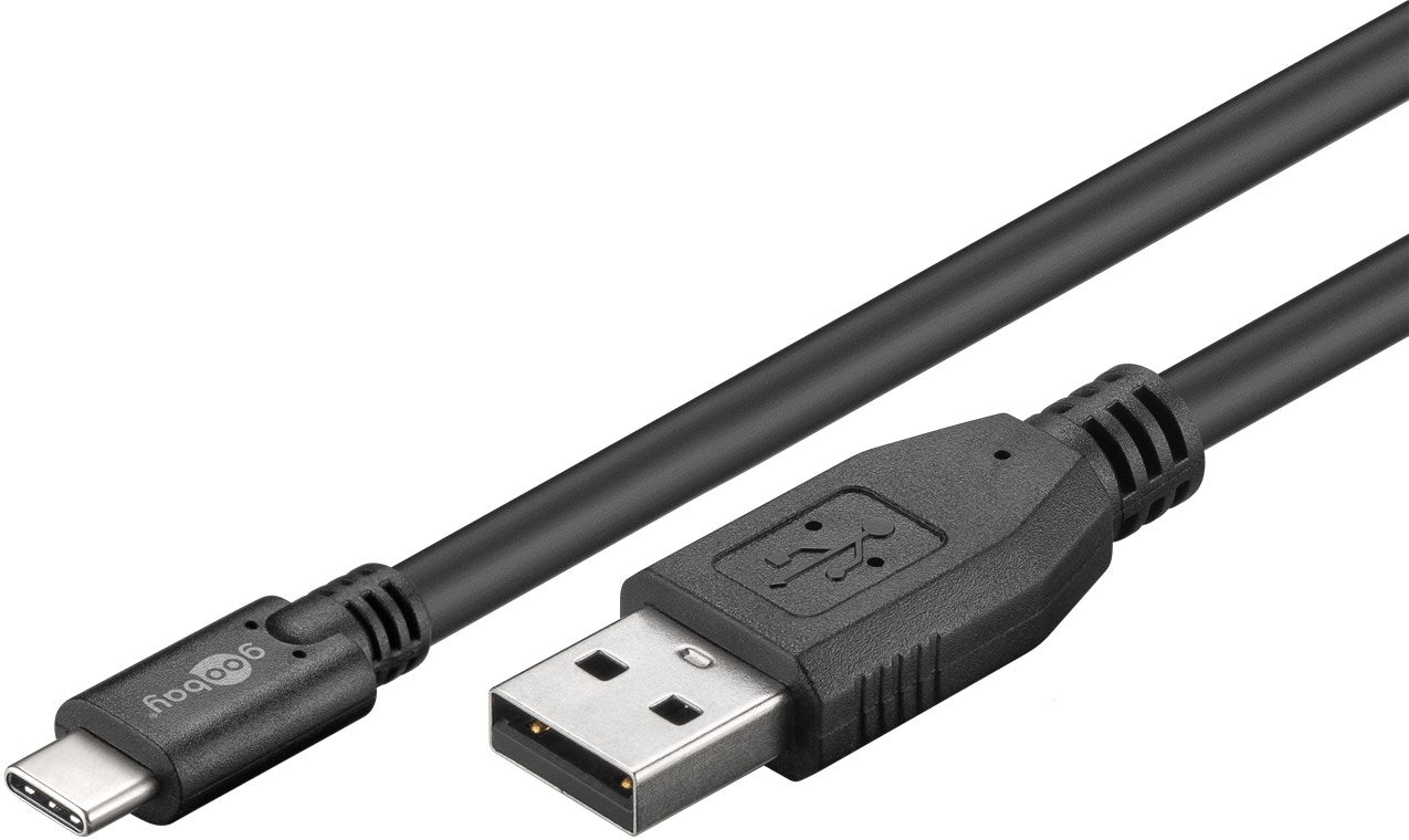 USB 2.0 Kabel USB-C™ auf USB A, schwarz