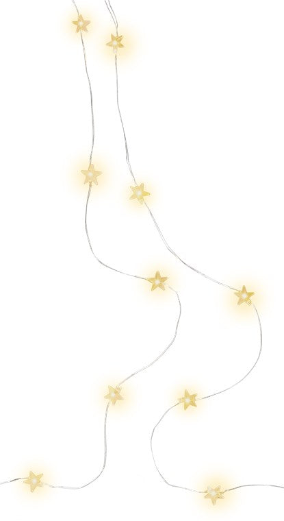 20 LED silver wire fairy lights "Stars"
