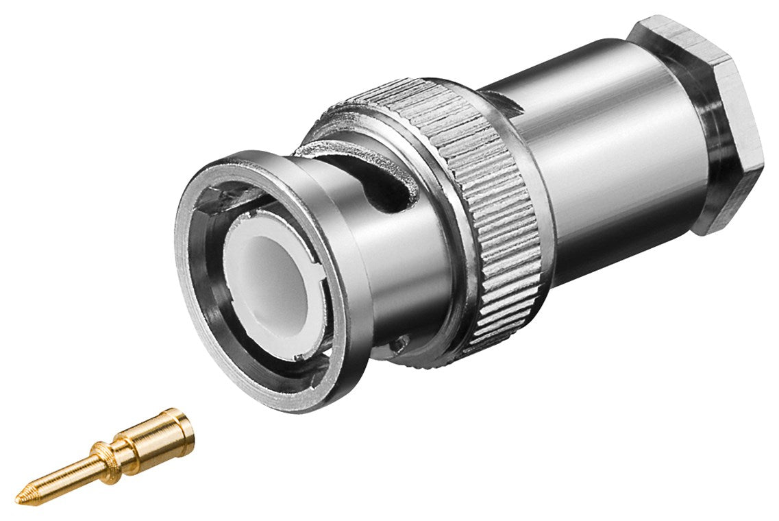 BNC connector with screw connection