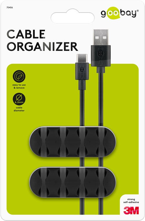 Cable management 4-slots, black