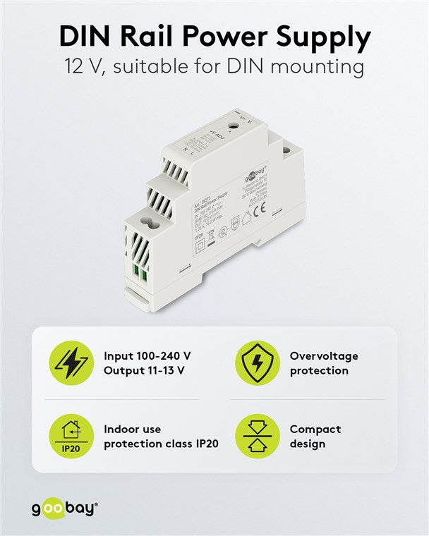 Hutschienen-Netzteil (DIN-Rail) 12 V (DC), 1,25 A, 15 W