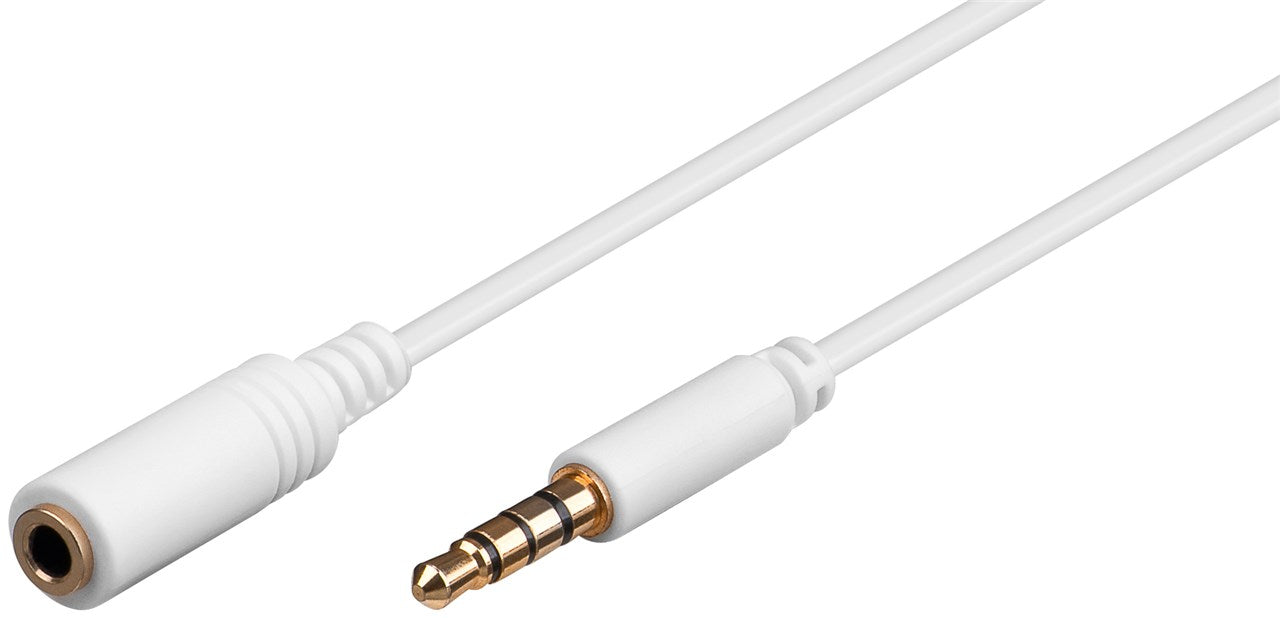Headphone and audio extension cable AUX, 4-pin. 3.5mm slim, CU
