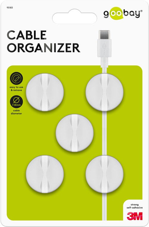 Cable management 1-slot, white