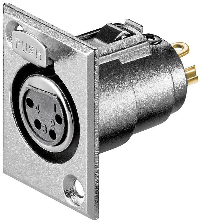 Microphone built-in socket, XLR socket (4-pin)