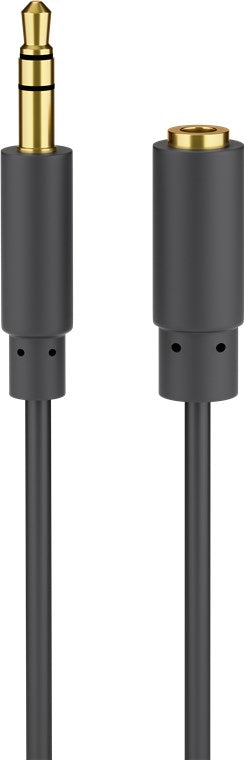 Headphone and audio extension cable AUX, 3.5 mm 3-pin, slim
