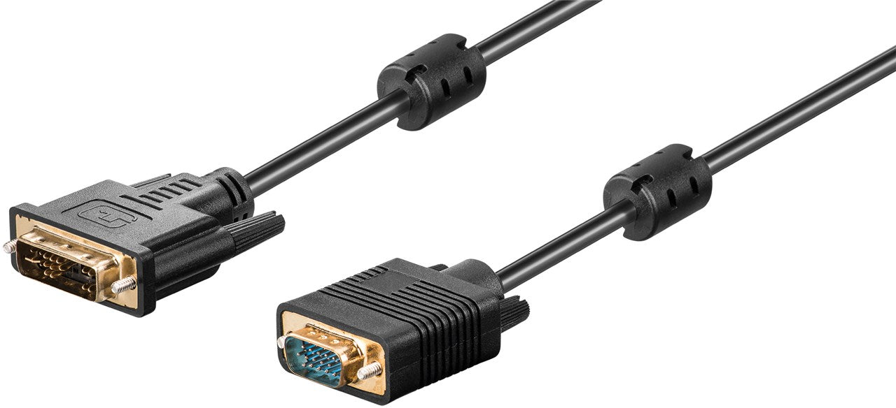 DVI-I/VGA Full HD cable, gold-plated