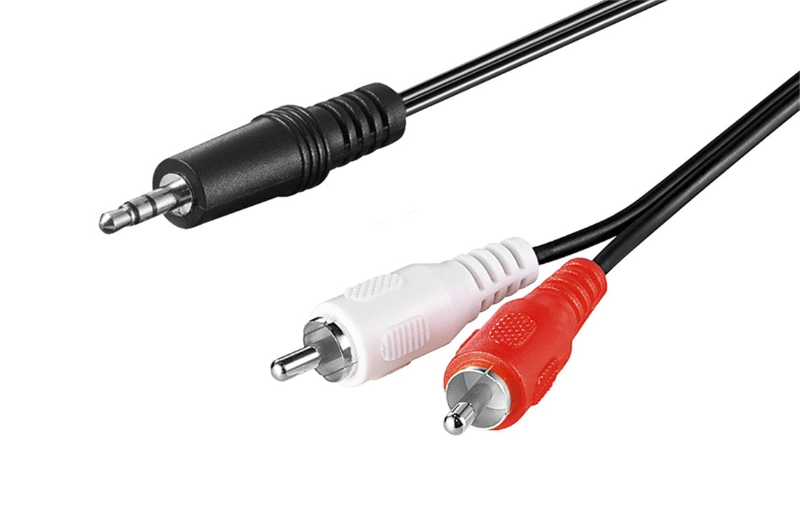 Audio adapter cable AUX, 3.5 mm jack to stereo RCA plug, CU