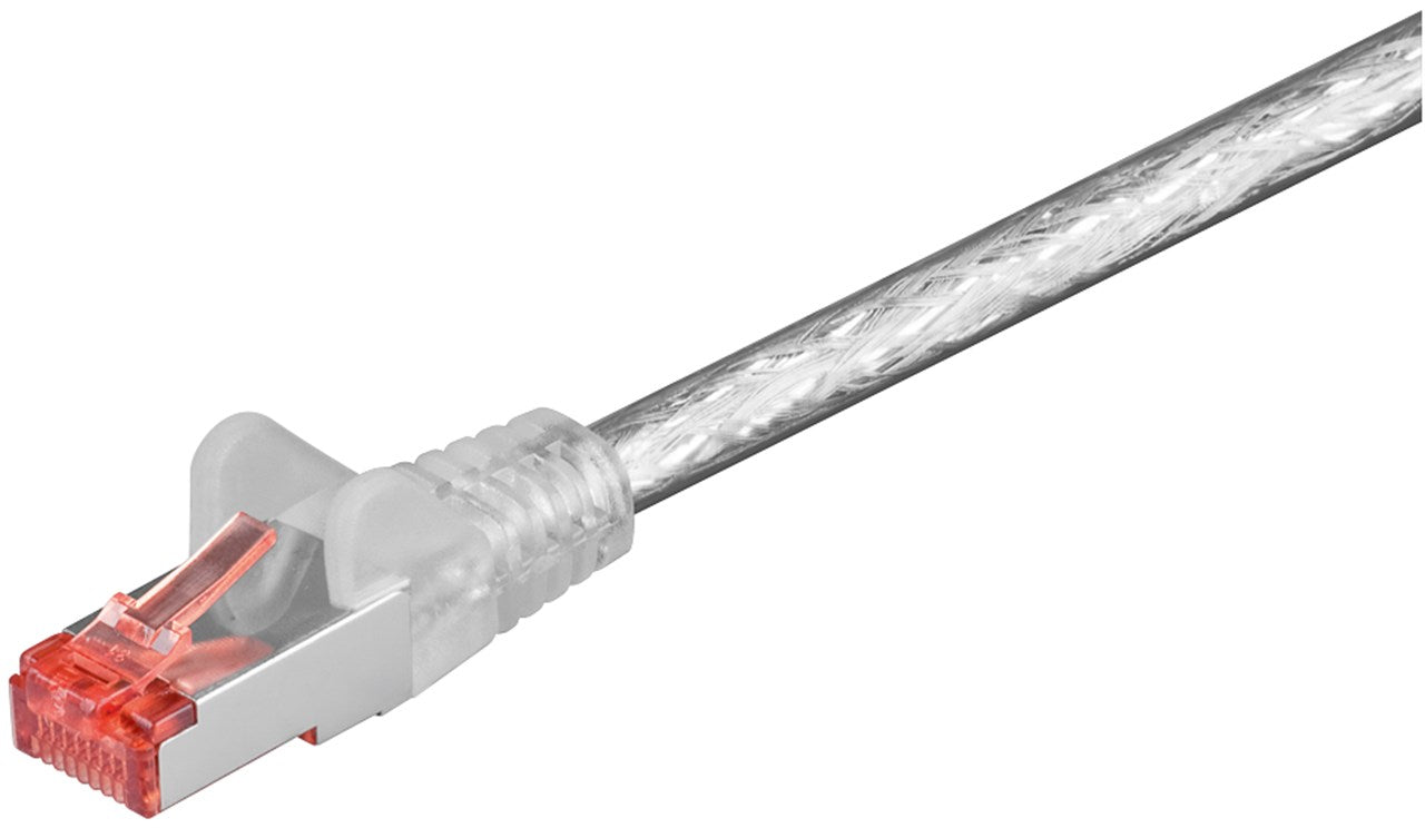 CAT 6 yama kablosu, S/FTP (PiMF), şeffaf