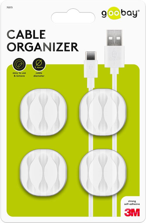 Cable management 3-slots, white