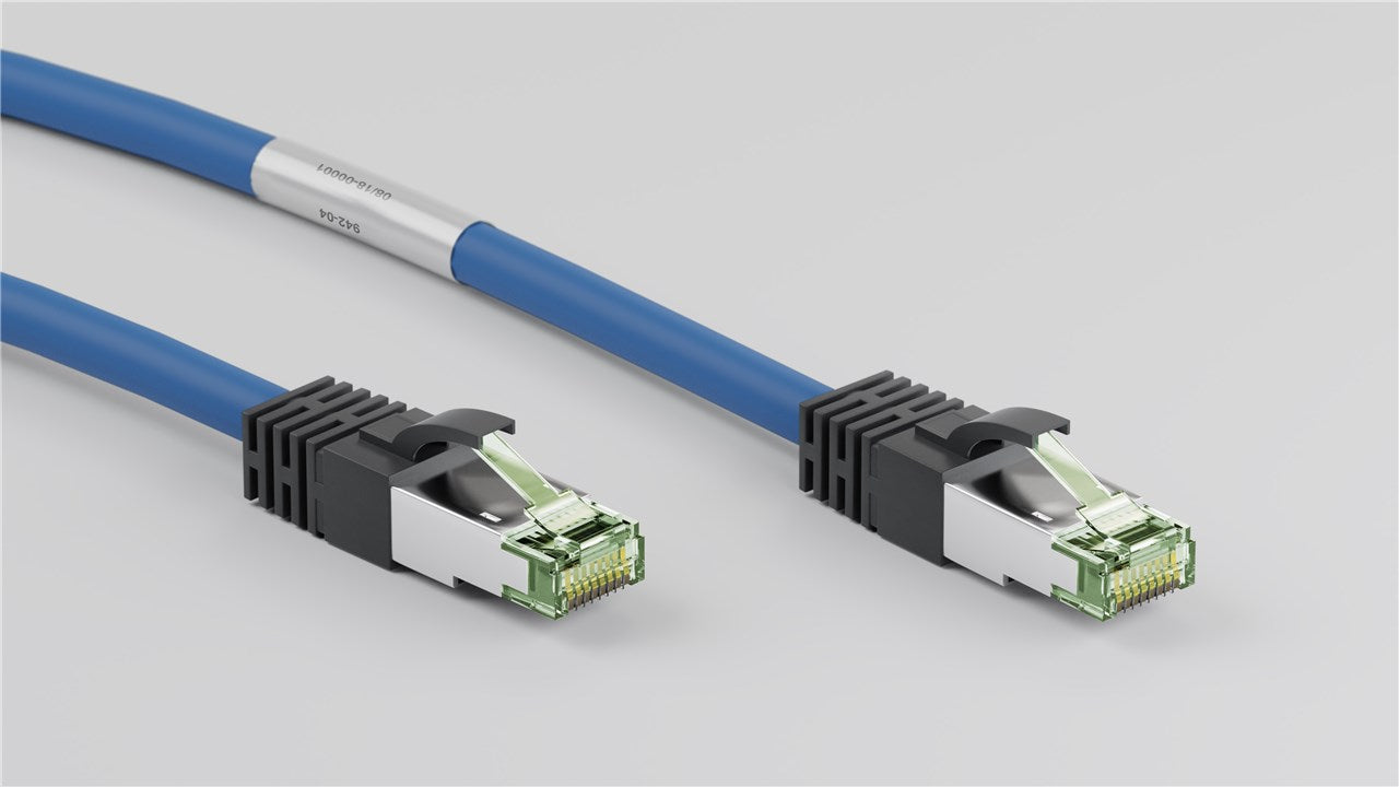CAT 8.1 patch cable, S/FTP (PiMF), blue