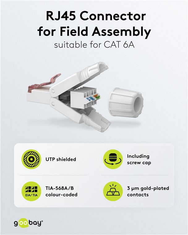 CAT 6 feldkonfektionierbarer RJ45-Stecker, UTP ungeschirmt