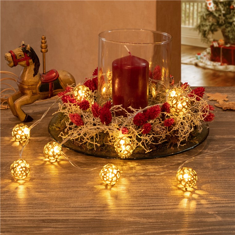 10 LED fairy lights "Ornaments"