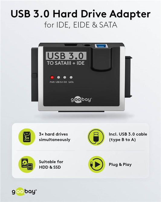 USB 3.0 Festplattenadapter für IDE und SATA