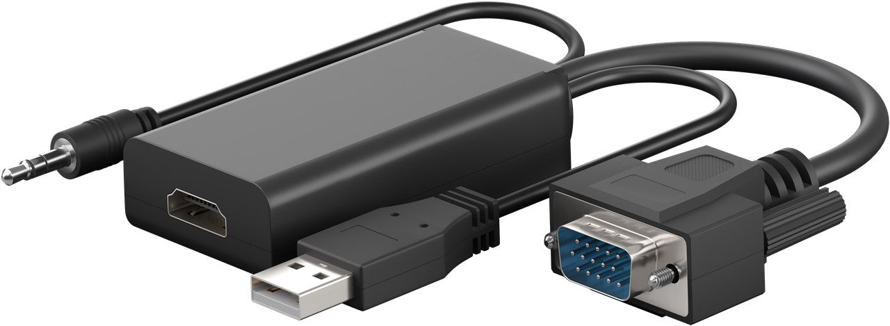 VGA to HDMI™ converter with 3.5mm audio jack