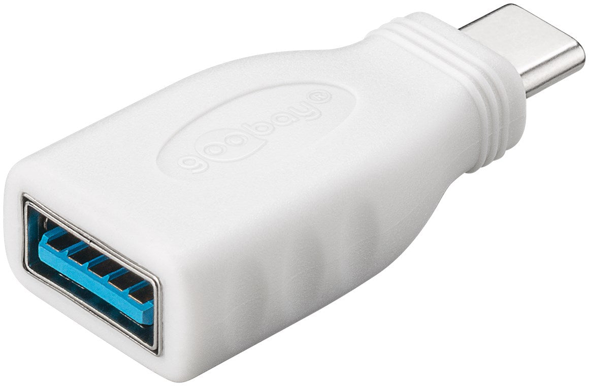 USB-C™/USB-A 3.0 OTG SuperSpeed-Adapter für Ladekabel, weiß