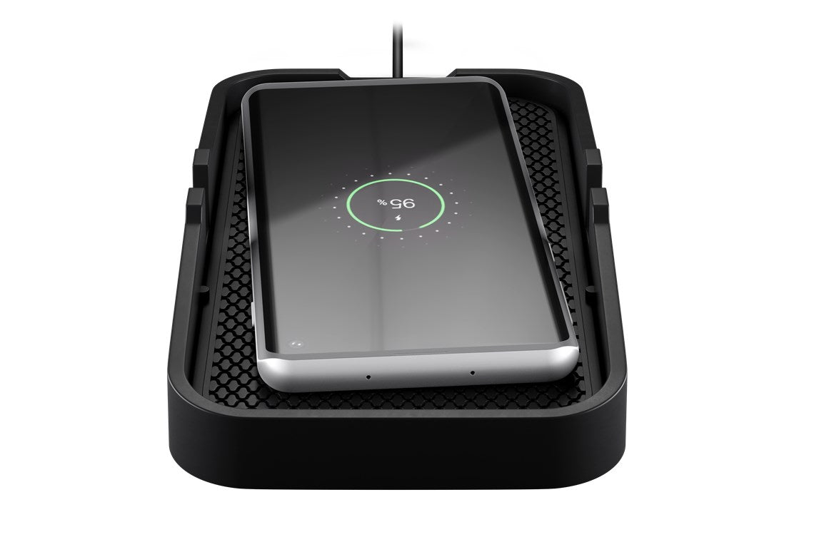 Wireless quick car charger 15W, black