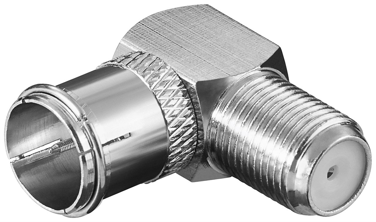 Angle adapter: F-plug (Quick) > F-socket 90°