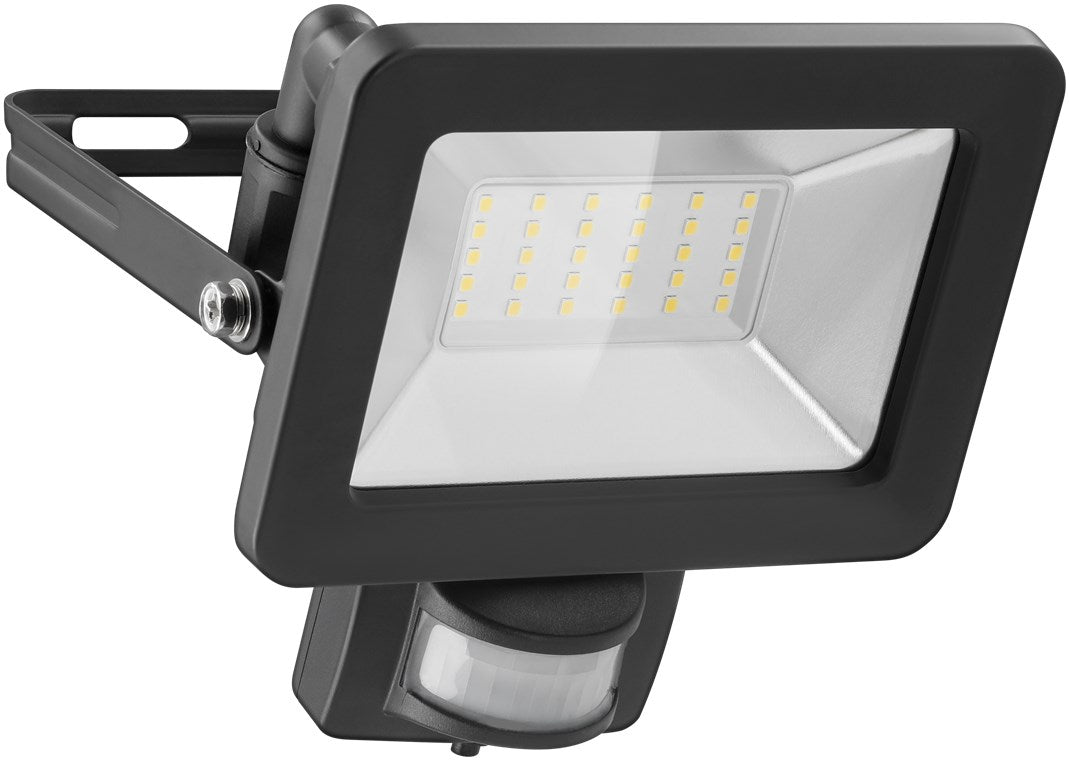 LED outdoor spotlight, 30 W, with motion detector