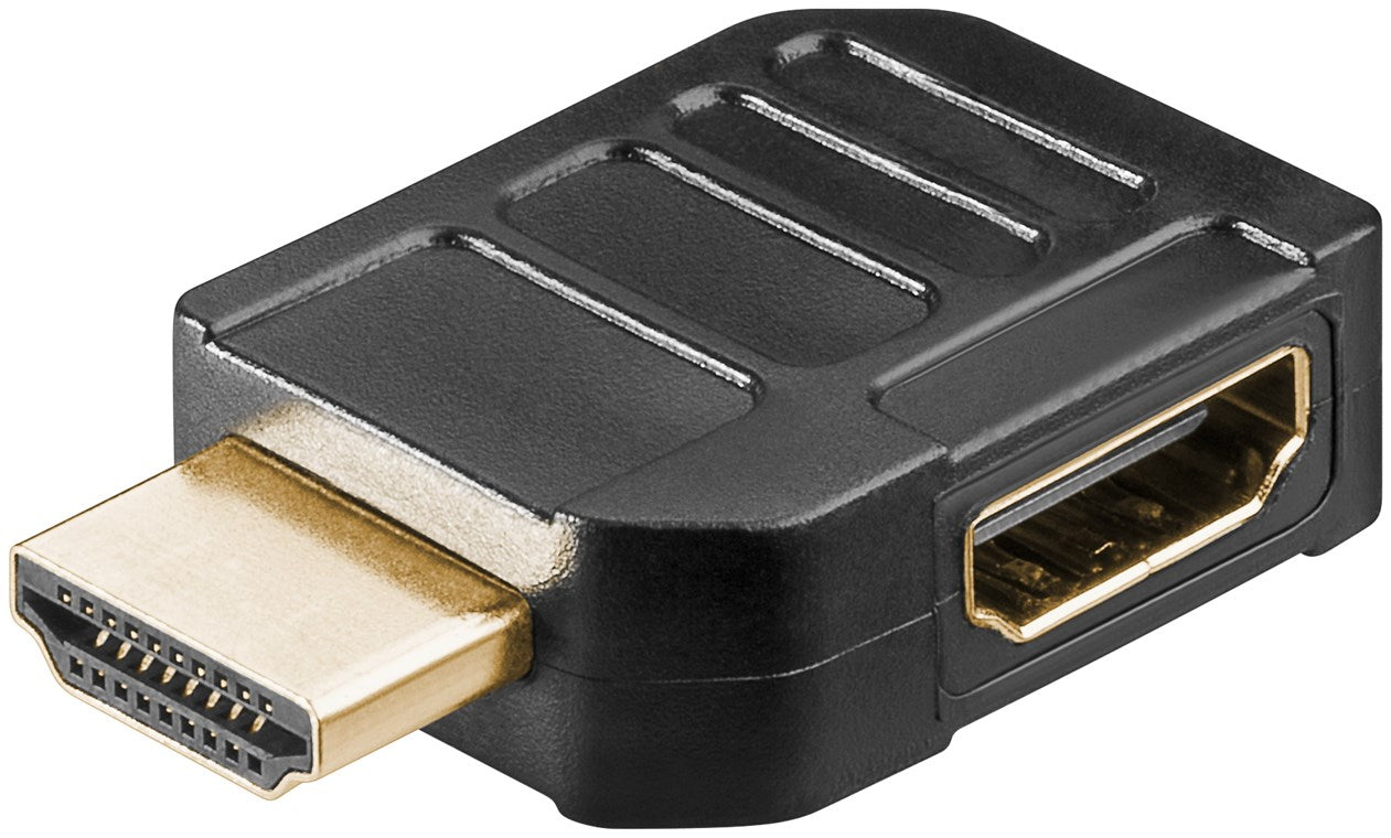 HDMI™ angle adapter 90° horizontal, 8K @ 60 Hz, gold-plated