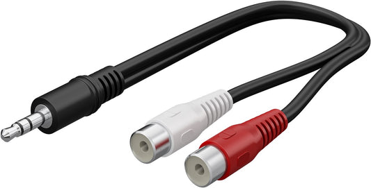 Audio-Kabeladapter 3,5mm, Stecker zu Stereo-Cinch-Buchse