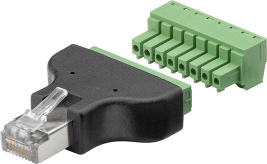 Terminal Block 8-pin &gt; RJ45 connector (8P8C)