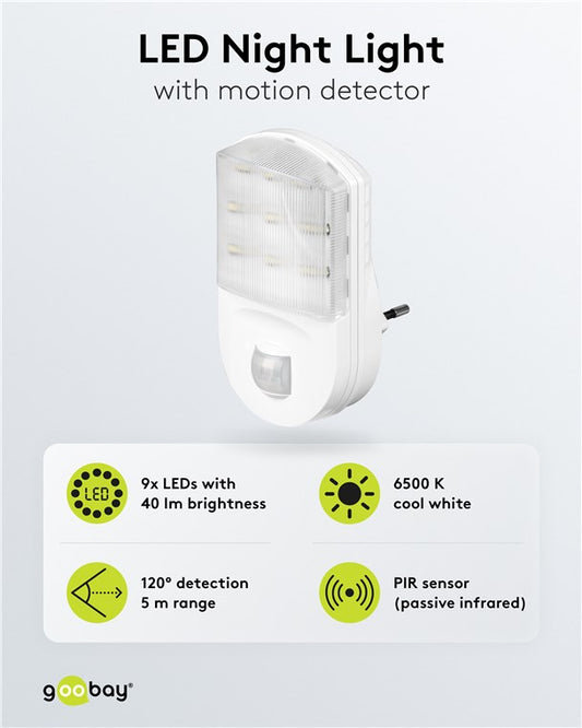LED-Nachtlicht mit Bewegungsmelder