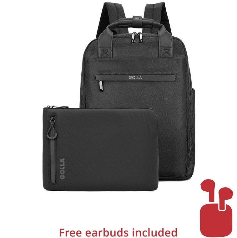 Set aus Rucksack und Laptop-Sleeve 13 Zoll, Black