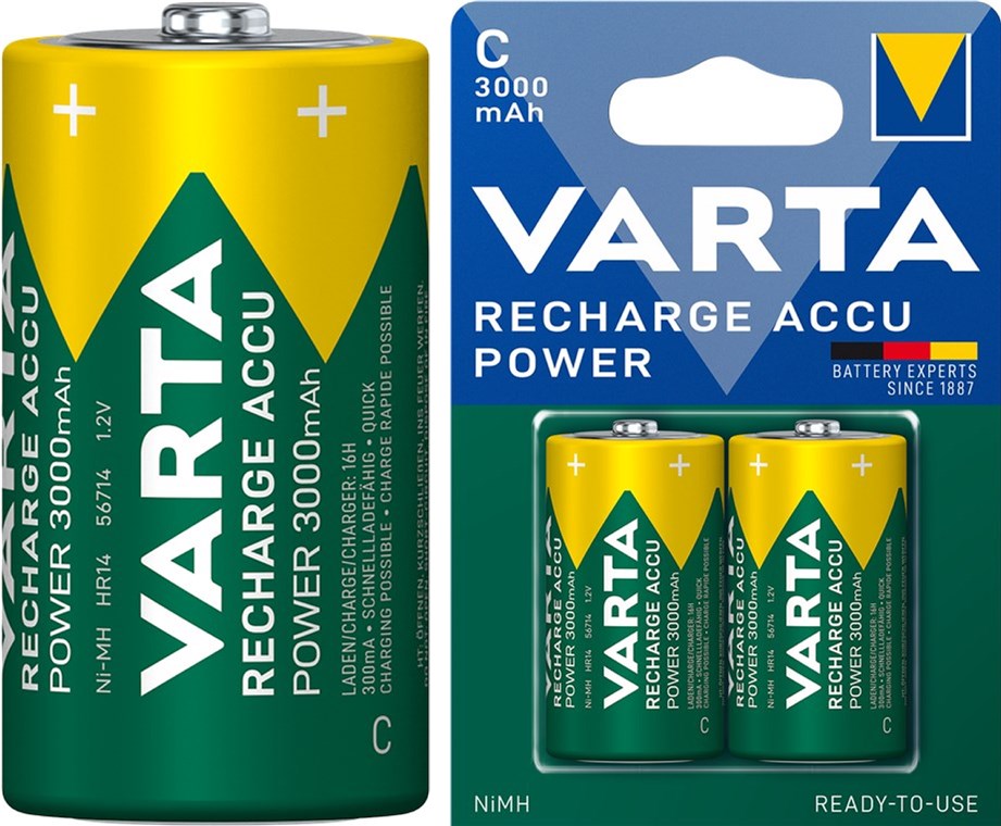 C (Baby)/HR14 (56714) Akku - 3000 mAh, 2 Stk. im Blister