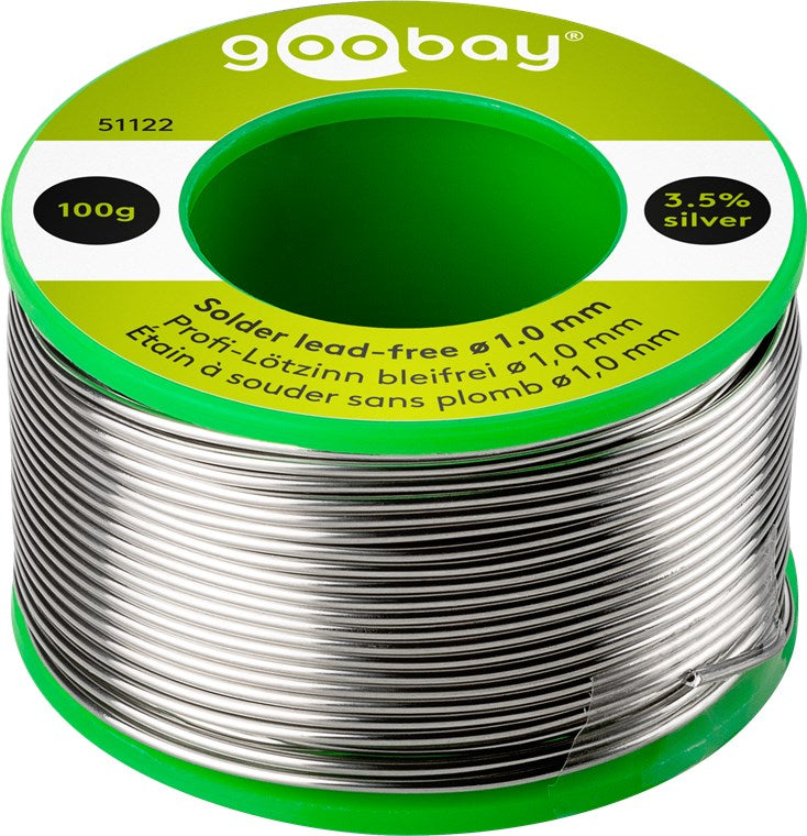 Professional lead-free soldering tin, ø 1.0 mm, 100 g