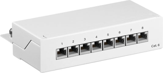 CAT 6 Mini/Desktop Patch Panel, 8 Port, (1 U)