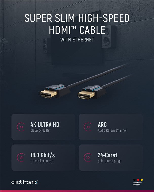 Ultra-Slim High-Speed-HDMI™-Kabel mit Ethernet