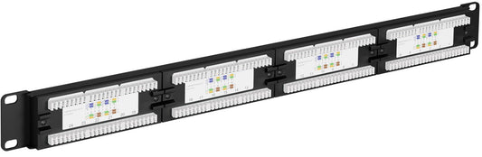 CAT 6 19-Zoll (48,3 cm) Patch Panel, 24 Port, (1 HE)