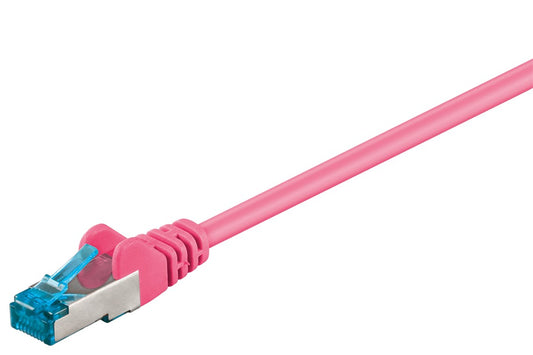 CAT 6A patch cable, S/FTP (PiMF), magenta