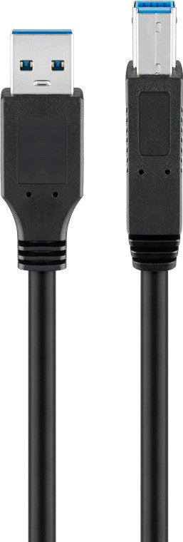 USB-A-auf-USB-B-Kabel, 1,8 m, schwarz
