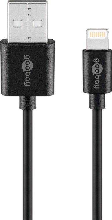 Lightning USB Lade- und Synchronisationskabel, 0,5 m, schwarz