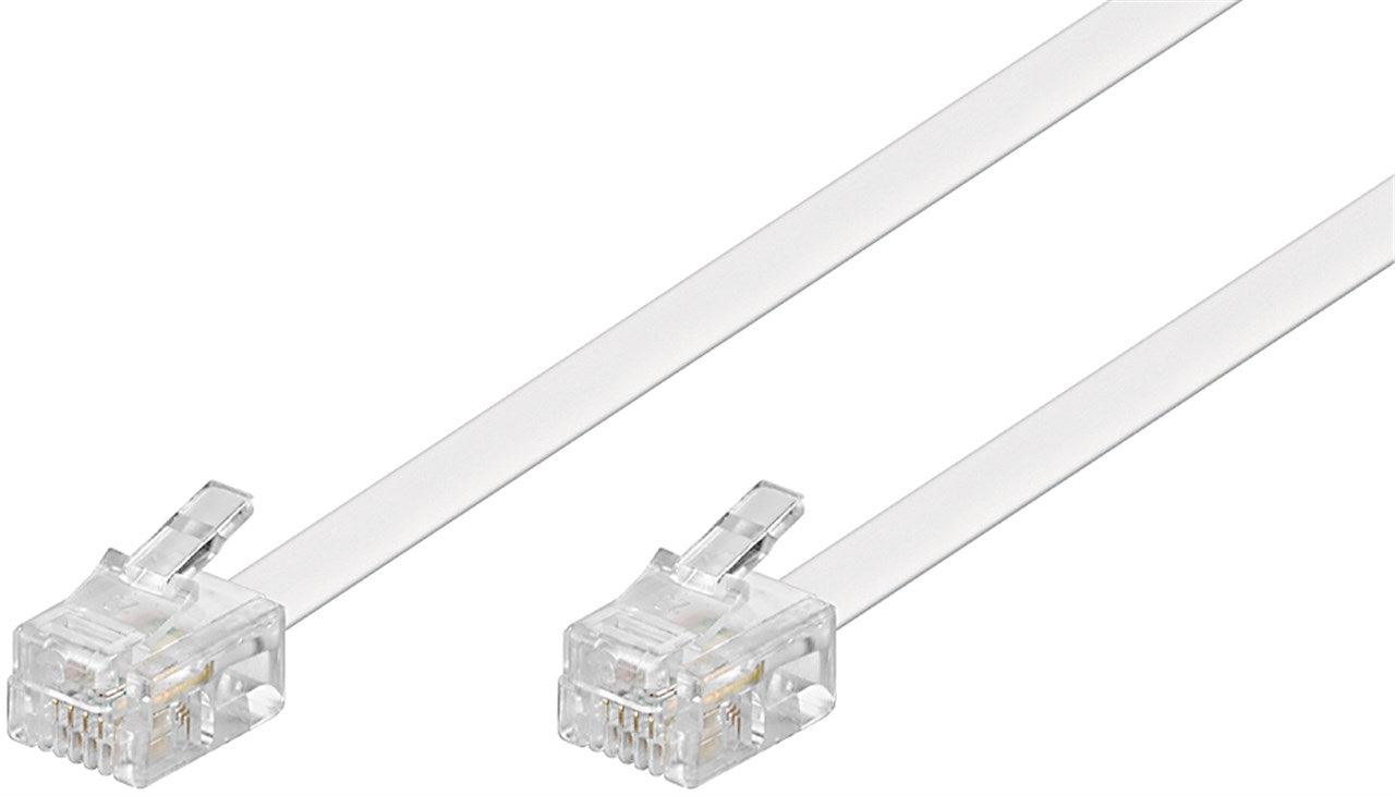 Telephone cable (modular cable), white