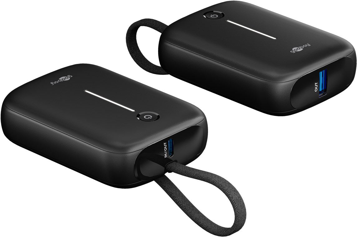 Powerbank 10.000 mAh mit integriertem USB-C™-Kabel