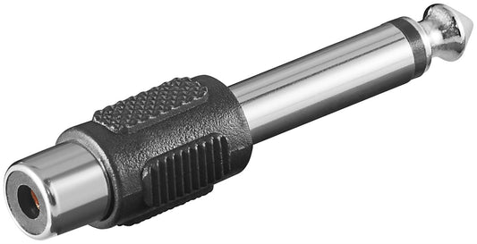 Cinch-Adapter zu Mono Klinke 6,35mm Stecker