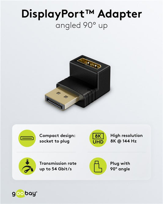 DisplayPort™-Winkeladapter 90° nach oben