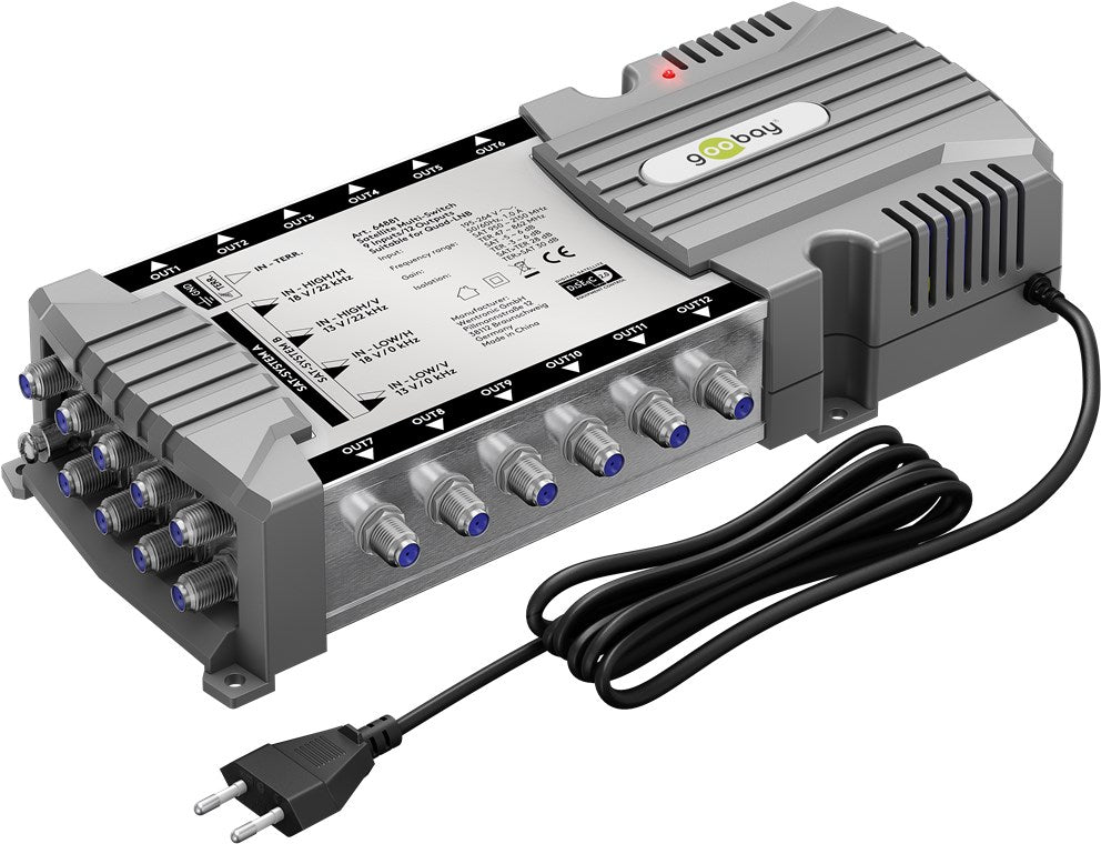 Satellite multiswitch 9 inputs/12 outputs