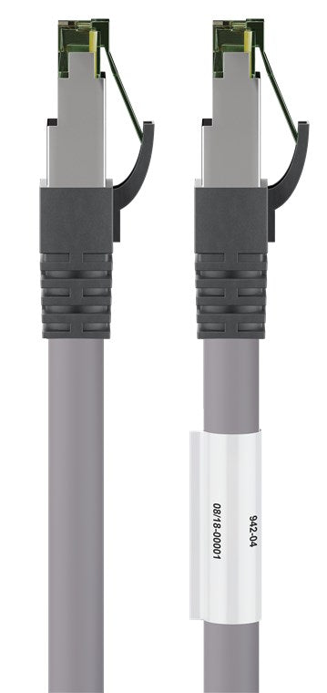 CAT 8.1 patch cable, S/FTP (PiMF), gray 