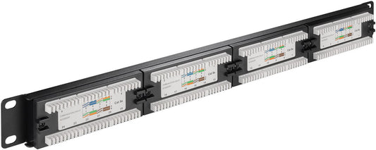 CAT 5e 19-Zoll (48,3 cm) Patch Panel, 24 Port, (1 HE)