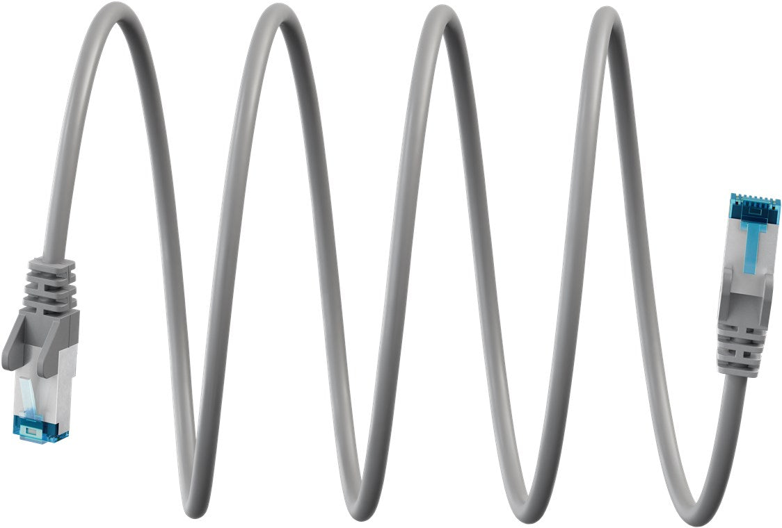 Ultraflexibles CAT 6A Patchkabel S/FTP (PiMF), grau