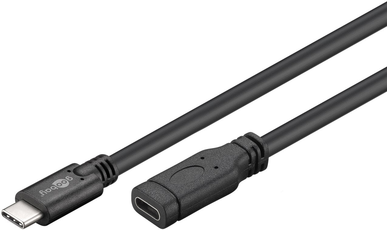 USB-C™-Verlängerung, USB 3.1 Gen 1, 1 m, schwarz