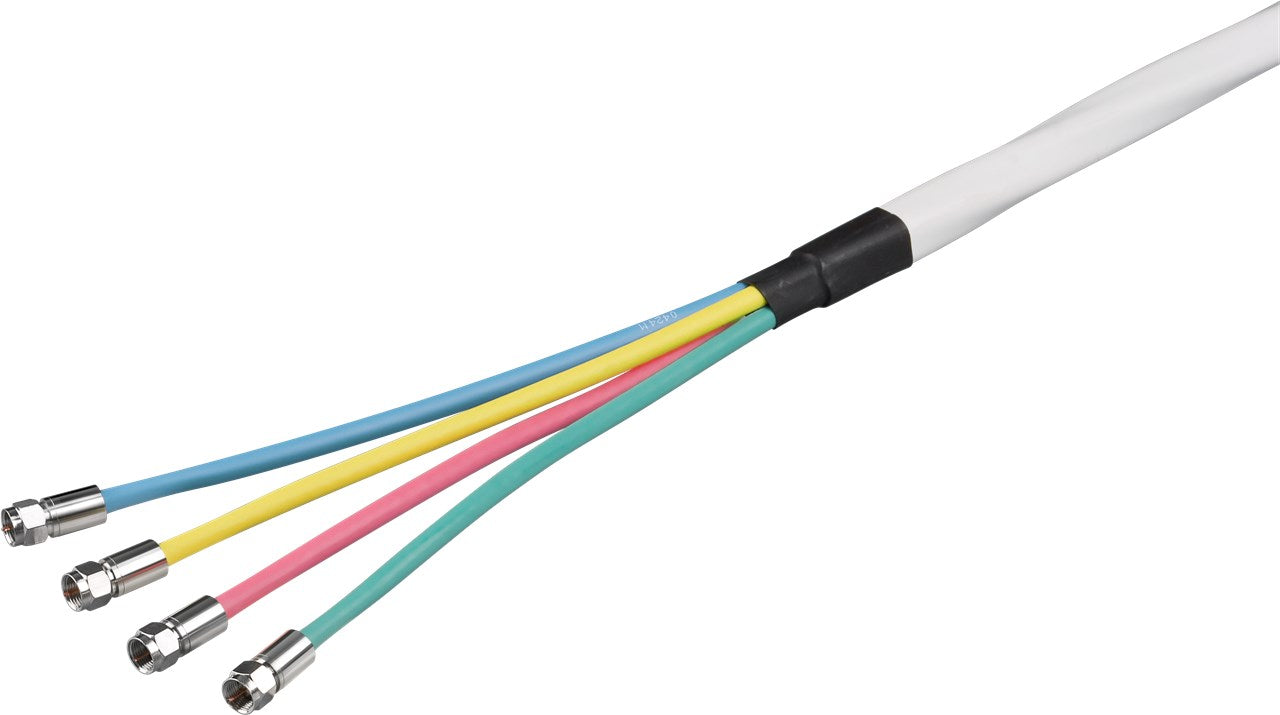 80 dB Quattro Koax-Antennenkabel-Set, doppelt geschirmt, CCS