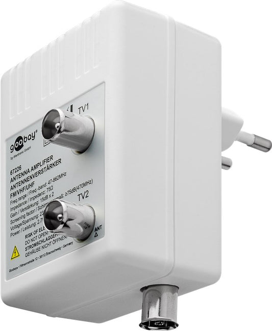 Antennenverstärker mit 2 Ausgängen, 15-30 dB